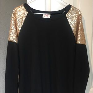 Vanilla Bay brand; black with gold top; size small